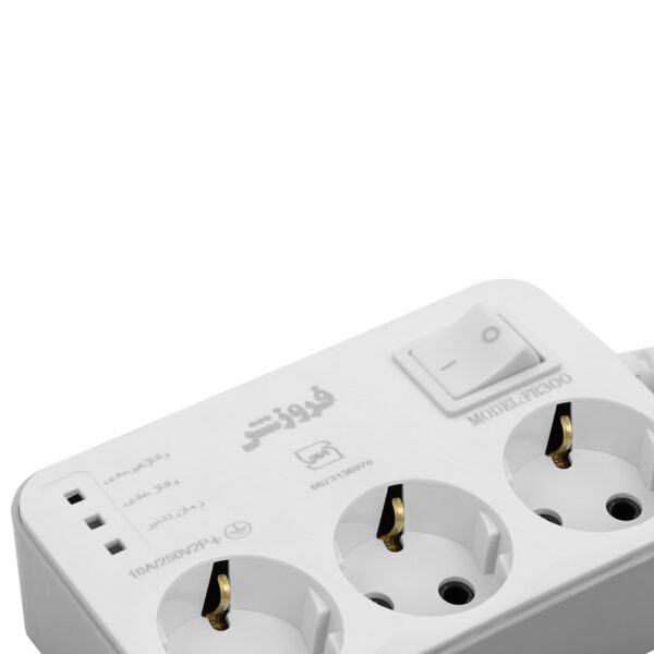 محافظ برق فروزش 3 خانه یخچالی با سیم 1.8 متری ارت دار - Image 2