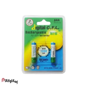 باطری شارژی نیمه قلمی 1350 میلی آمپر digital C.F