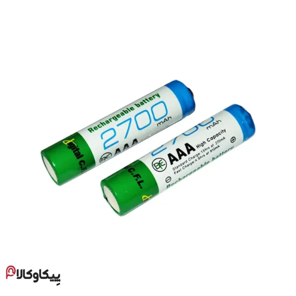 باطری شارژی نیمه قلمی 2700 میلی آمپر digital C.F