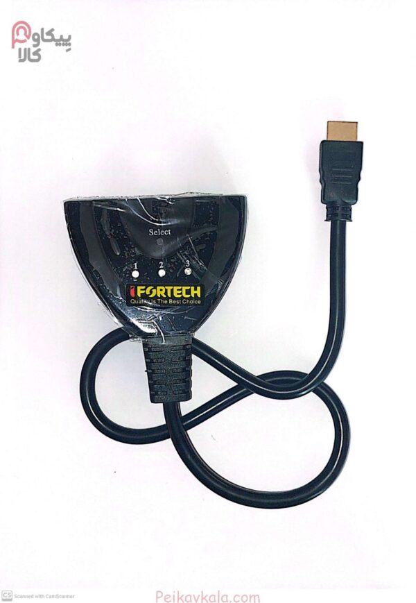 هاب سوئیچ دار 3 به 1 HDMI کابل دار iFORTECH