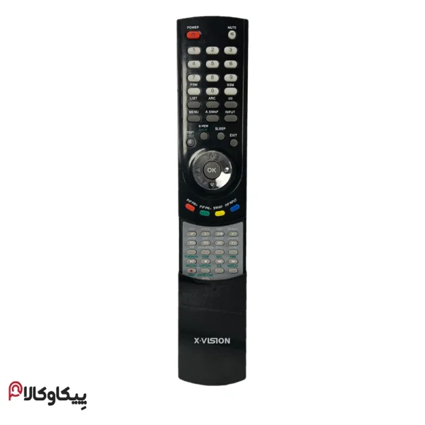 کنترل تلویزیون Xvision ایکس ویژن کشویی با دکمه رنگی - تصویر 2