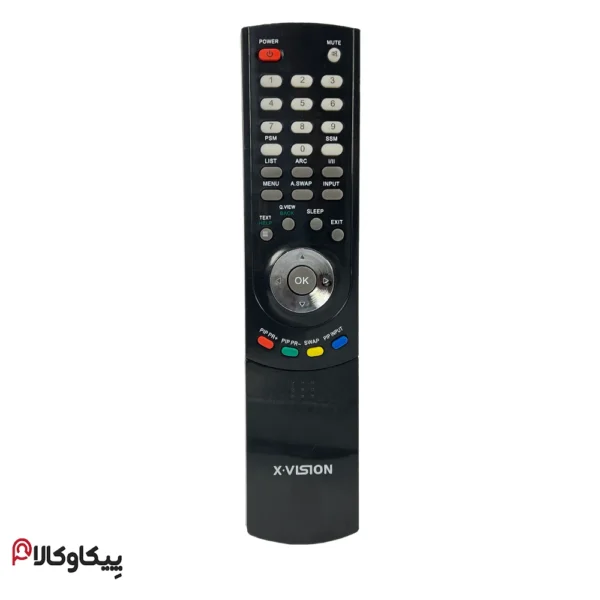 کنترل تلویزیون Xvision ایکس ویژن کشویی با دکمه رنگی