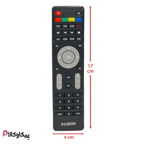 کنترل گیرنده دیجیتال Xvision ایکس ویژن  Q9 دکمه طوسی - تصویر 4