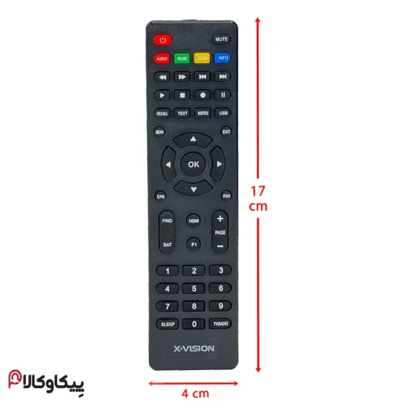 کنترل گیرنده دیجیتال Xvision ایکس ویژن Q9 دکمه مشکی - تصویر 2