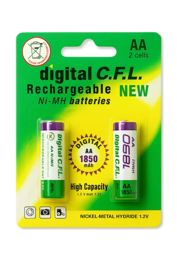 باطری شارژی AA قلمی 1850 digital C.F.L - Image 2