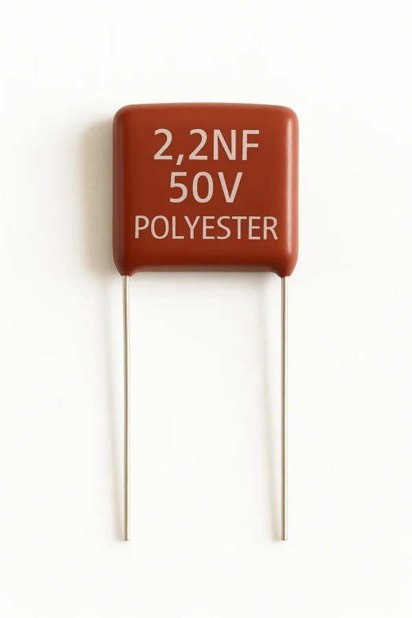 خازن پلی استر 50 ولت 2.2 نانو فاراد 2.2NF 50V POLYESTER