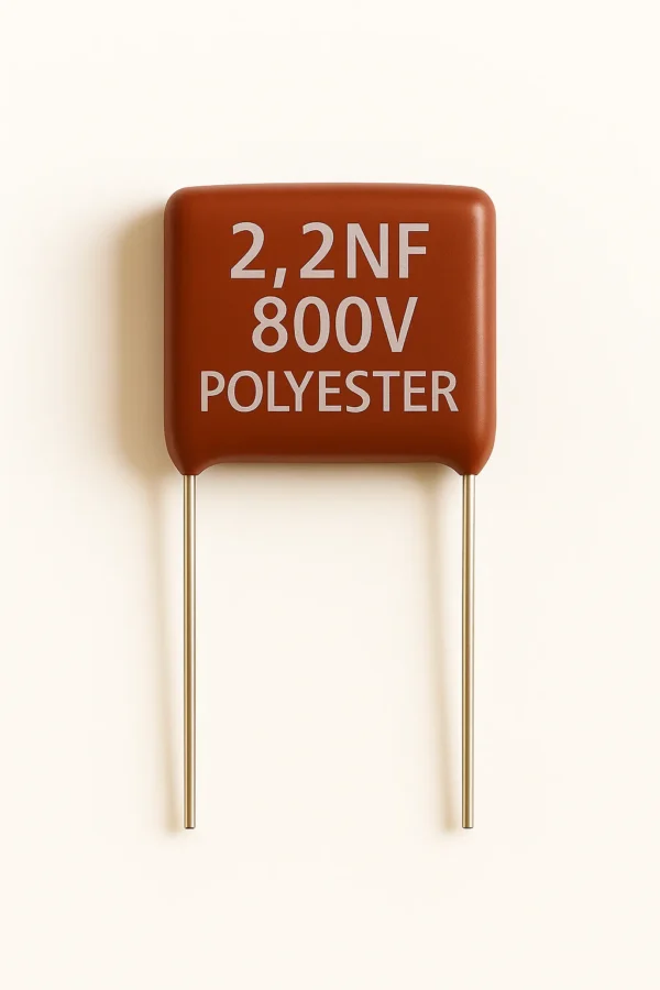 خازن پلی استر 800 ولت 2.2 نانو فاراد 2.2NF 800V POLYESTER