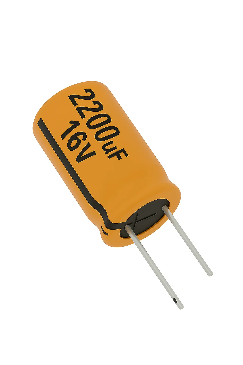 خازن 16 ولت 2200 میکرو فاراد اصلی 2200MF 16V ORG