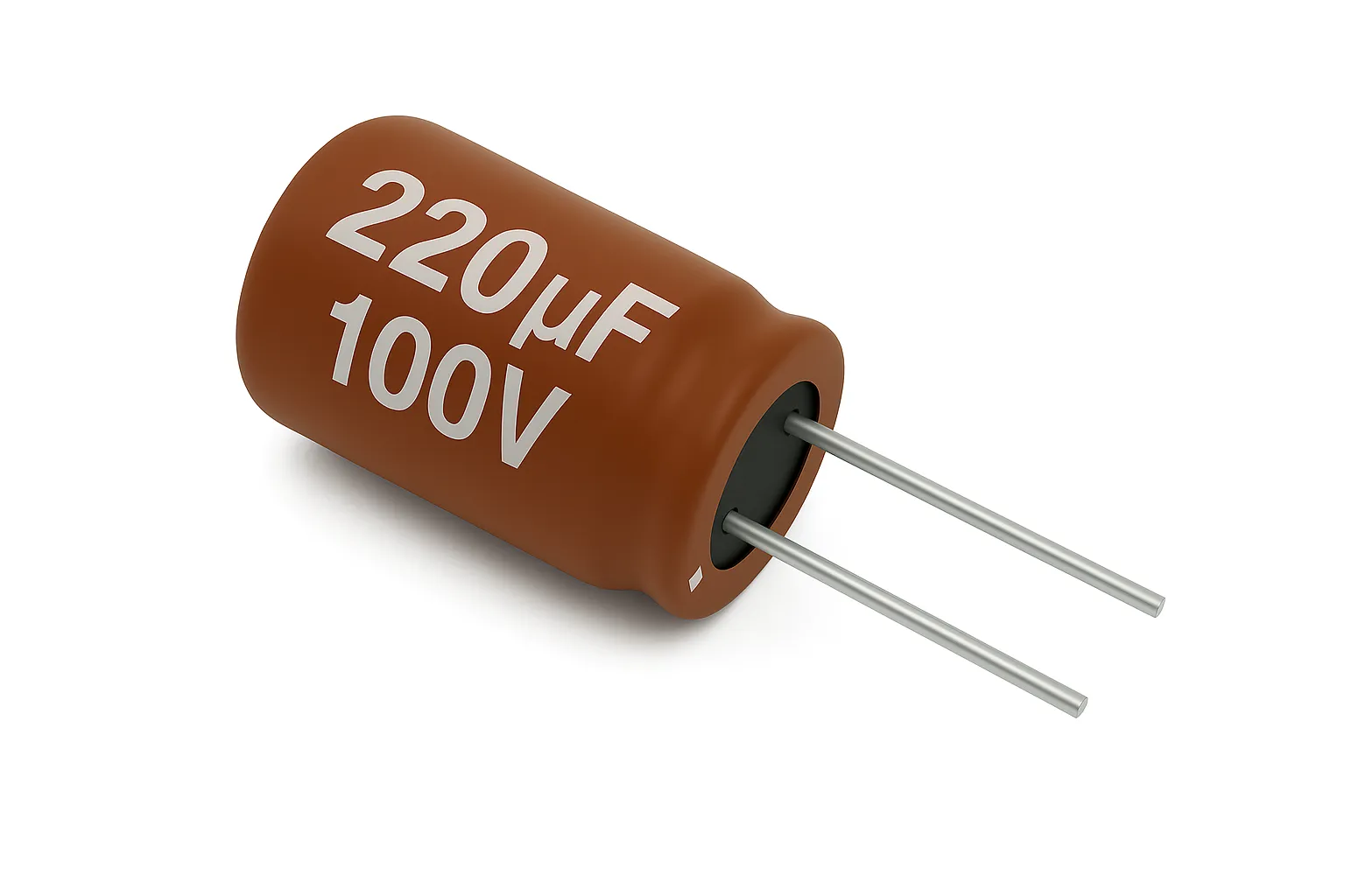 خازن 100 ولت 220 میکرو فاراد 220MF 100V