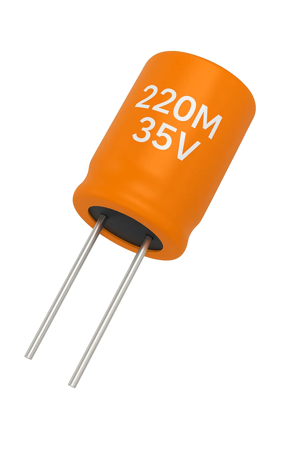 خازن 35 ولت 220 میکرو فاراد اصلی 220MF 35V ORG