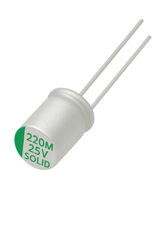 خازن جامد 25 ولت 220 میکرو فاراد 220MF 25V SOLID