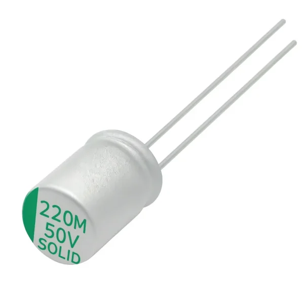 خازن جامد 50 ولت 220 میکرو فاراد 220MF 50V SOLID