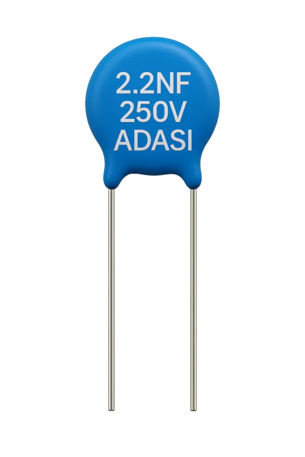 خازن عدسی 250 ولت 2.2 نانو فاراد 2.2NF 250V ADASI