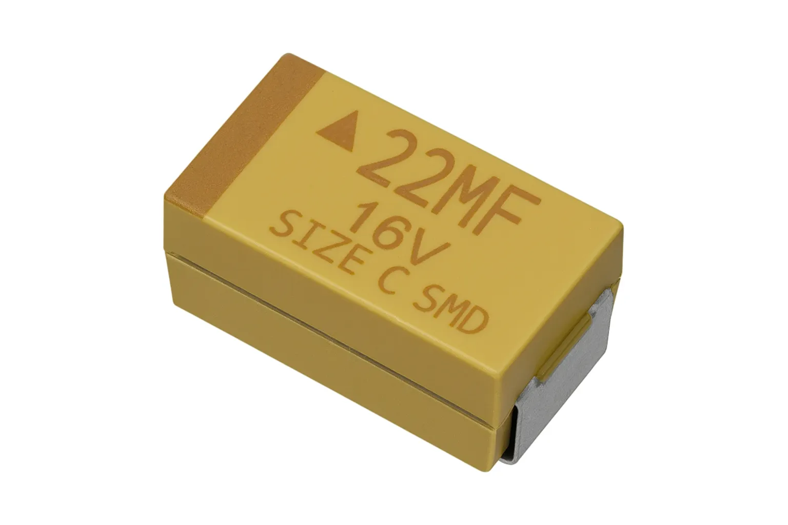 خازن 16 ولت 22 میکرو فاراد 22MF 16V SIZE C SMD