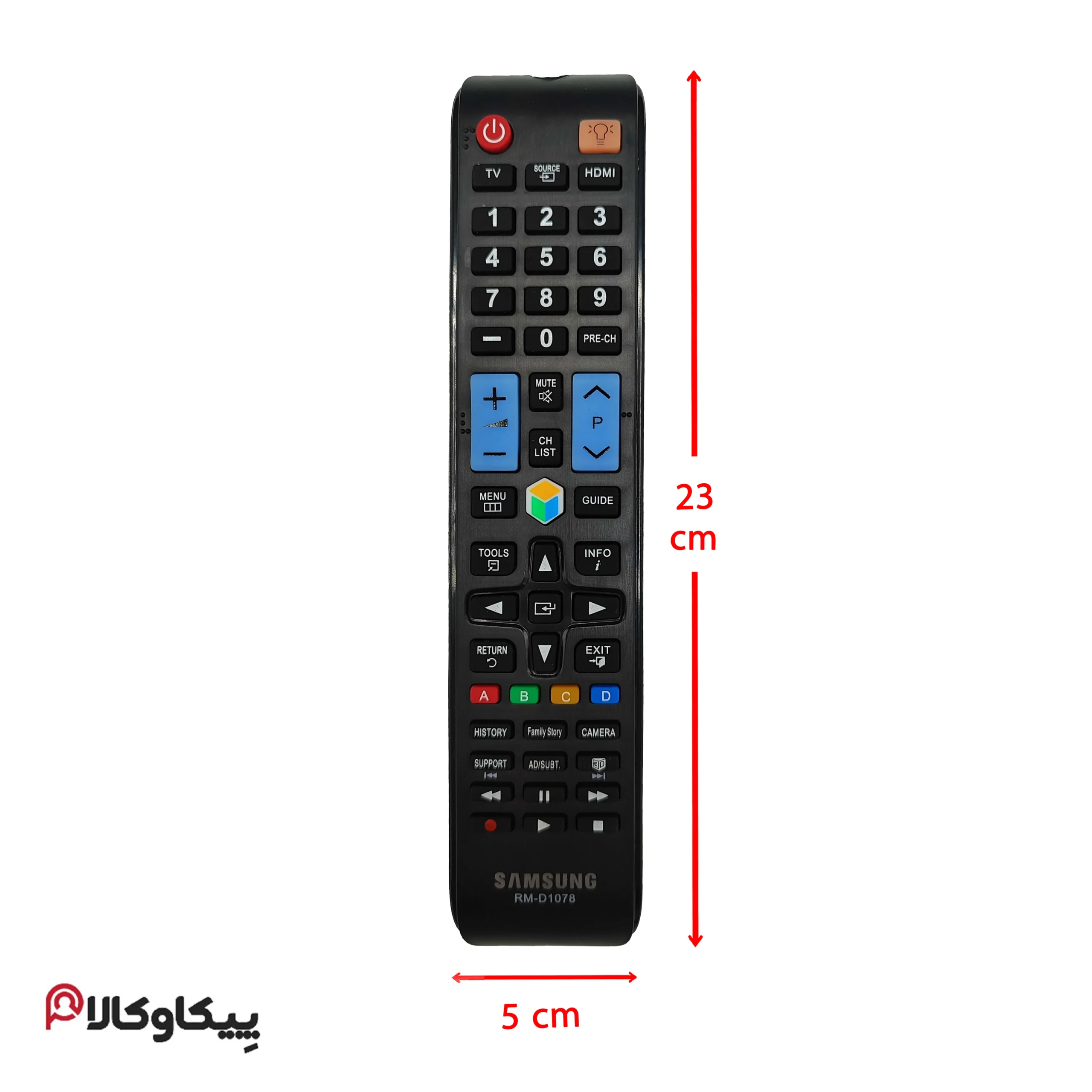 کنترل تلویزیون سامسونگ SAMSUNG 1078 پشت حک شده معمولی - تصویر 2
