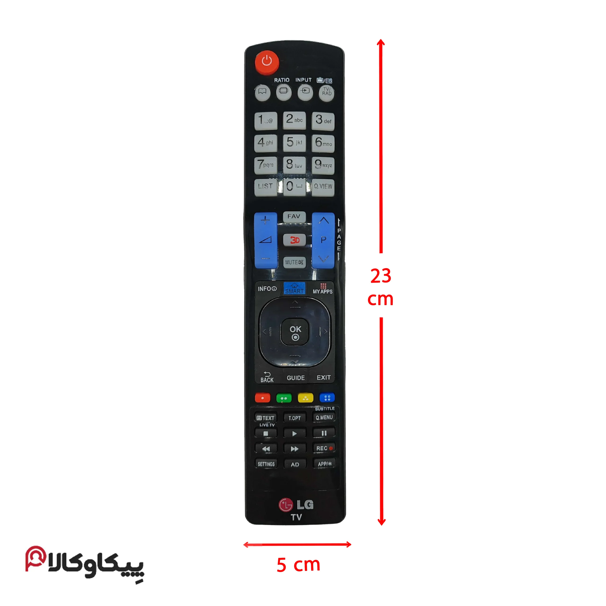 کنترل تلویزیون ال جی LG 502 بلند معمولی - تصویر 2