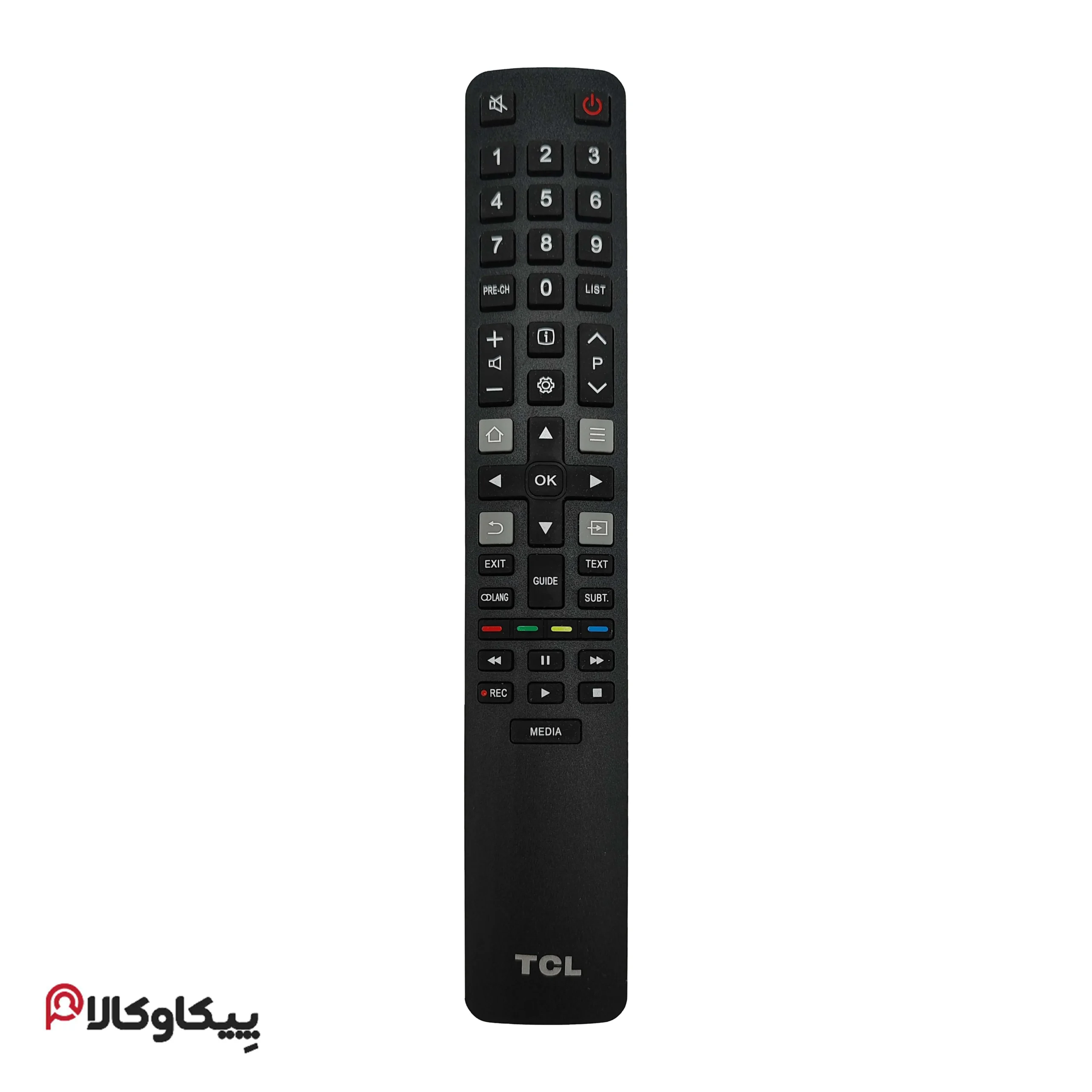 کنترل تلویزیون TCL تی سی ال بلند دارای دکمه مدیا