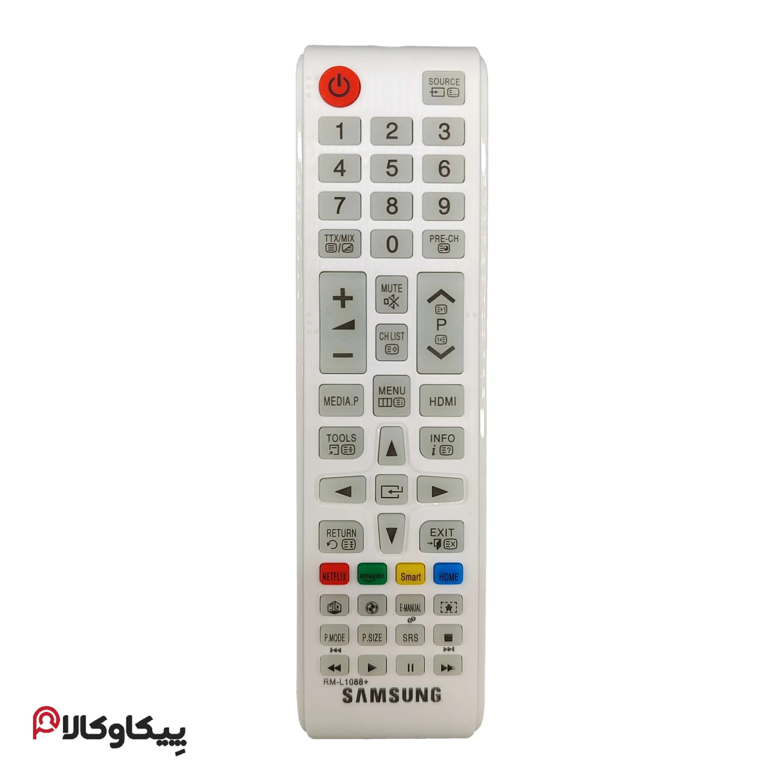 کنترل تلویزیون سامسونگ 1088 سفید میکروسوئیچ دکمه شبرنگ