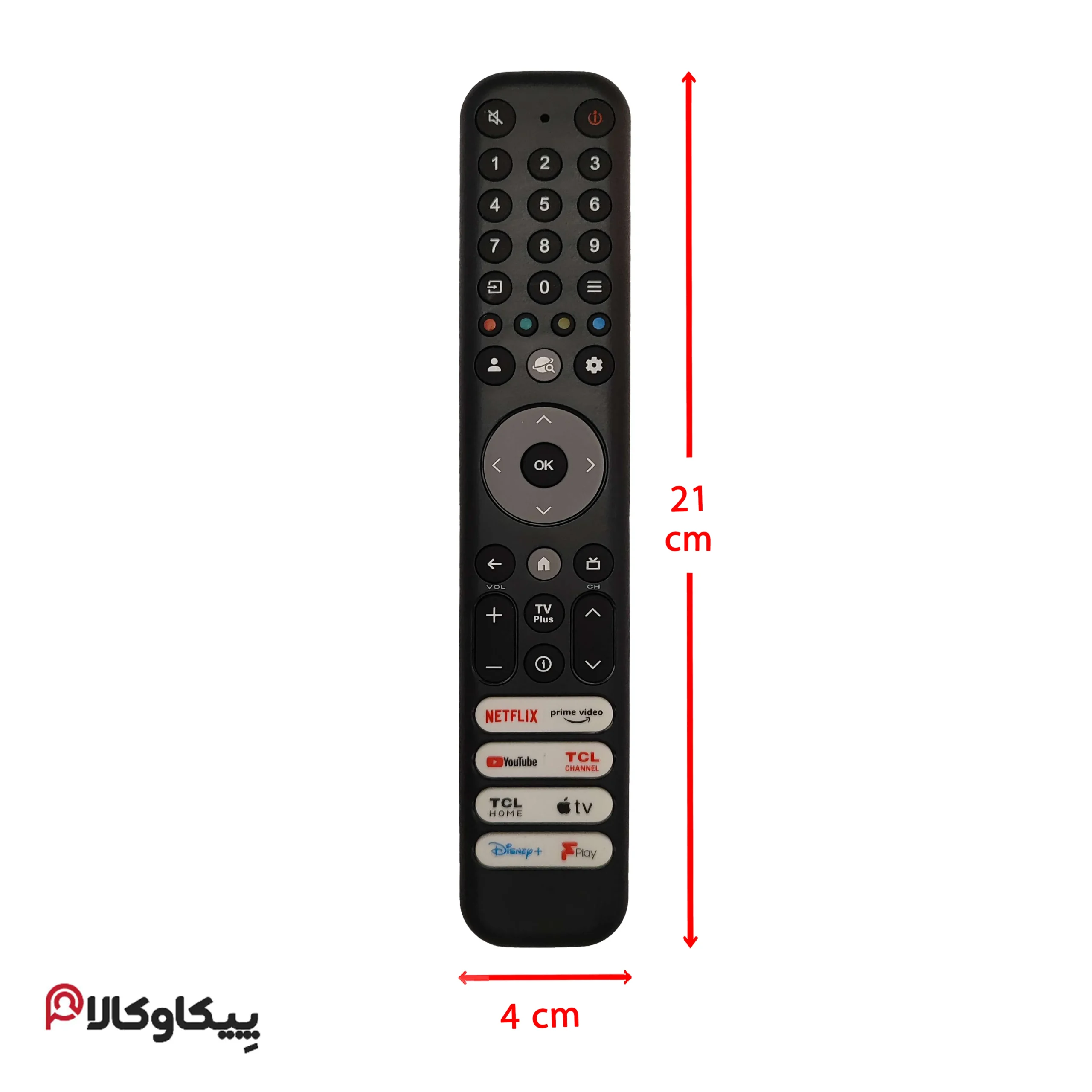 کنترل تلویزیون TCL تی سی ال بیضی جدید - تصویر 2